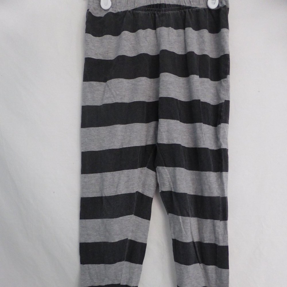 GEORGE, grey & black striped pajama pants, medium